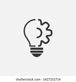 Lightbulb vector icon isolated on white background. Vector illustration. Eps 10.