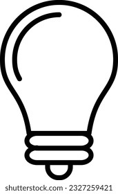 Lightbulb Vector Icon Line Style