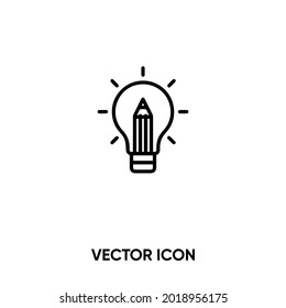 Lightbulb vector icon. Modern, simple flat vector illustration for website or mobile app.Idea and Innovation symbol, logo illustration. Pixel perfect vector graphics	