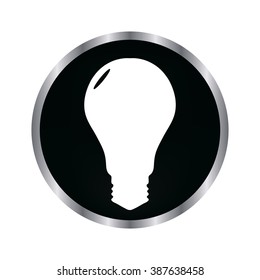 light-bulb - vector icon on a black button?