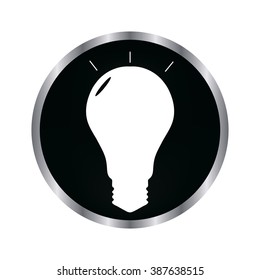 light-bulb - vector icon on a black button?