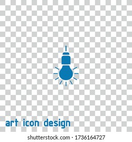 icono del vector de la bombilla en el fondo aislado
