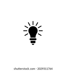 lightbulb vector icon on white background