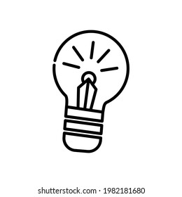 un icono de vector de bombilla, perfecto para describir una innovación o invención