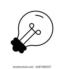 Lightbulb Vector icon Vector icon stock illustration