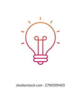 Lightbulb Vector icon stock illustration