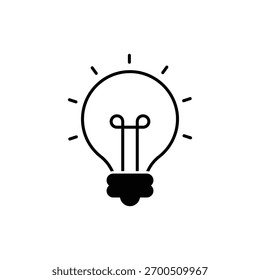 Lightbulb Vector icon stock illustration