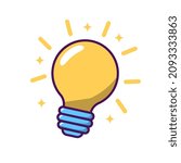 Lightbulb vector illustration isolated on white background suitable for idea icon