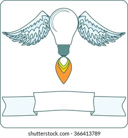 lightbulb with wings 