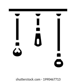lightbulbs design electrical tool glyph icon vector. lightbulbs design electrical tool sign. isolated contour symbol black illustration