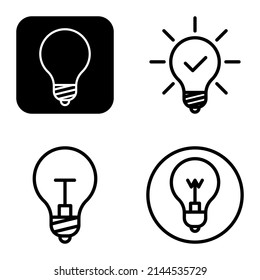 Bombillas de luz1-3 Icono plano conjunto aislado en fondo blanco