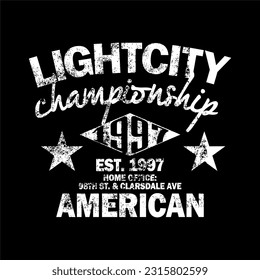 Lightcity typography design tee for t shirt ,vector illustration ,etc.