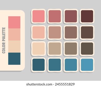 lightcoral lightpink wheat darkslategray color palette, colour matching, rgb colors, harmonious colours catalog sample, design and edit idea