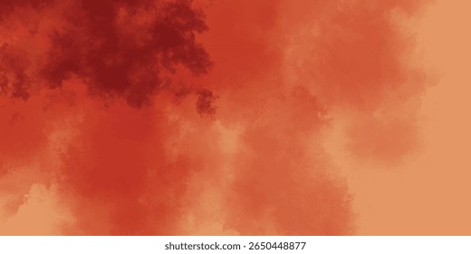 Light-Drenched Canvas Featuring Blurred Ink Clouds in Fiery Hues

