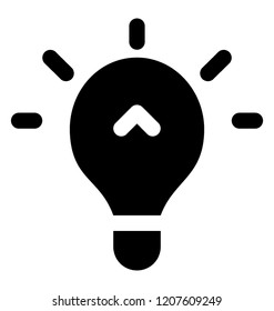 
A lighted bulb representing innovation 
