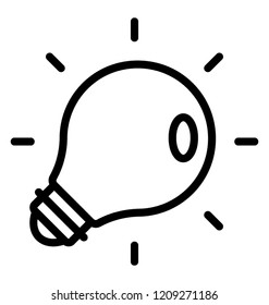 A lighted bulb showing idea and innovation 