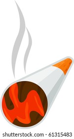 lighted cigarette