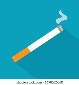 lighted cigarette icon- vector illustration