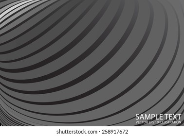 Lighted and curved vector design background template - Futuristic abstract metal silver arcs background illustration