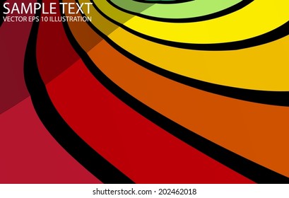 Lighted vector web background illustration - Vector colorful striped background web template
