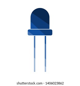 Light-emitting Diode. Flat Color Ladder Design. Vector Illustration.