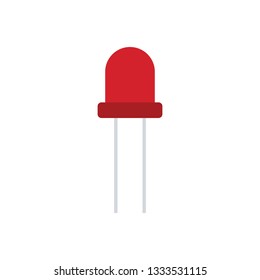 Light-emitting diode icon. Flat color design. Vector illustration.