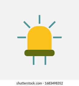 Light-emitting diode icon. Vector design