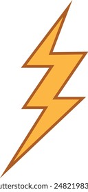 Lightening bolt energy icon vector art illustration