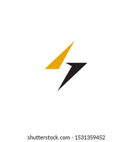 Lightening bolt flash logo design for electric company