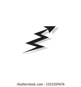 Lightening bolt flash logo design for electric company