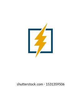 Lightening Bolt Flash Logo Design For Electric Company