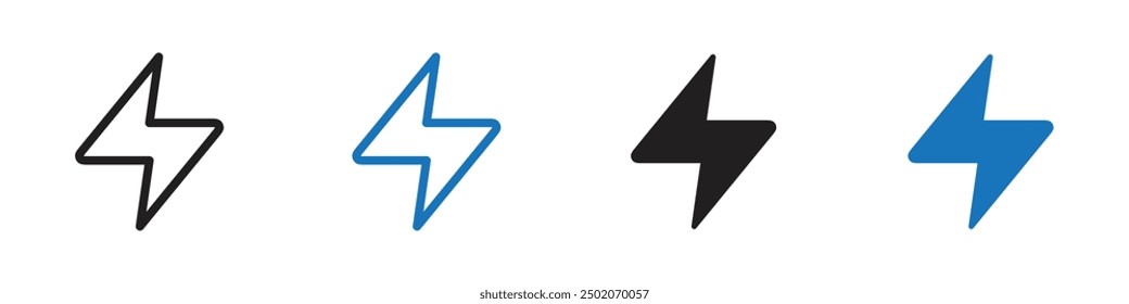 Lightening bolt flat and simple set design