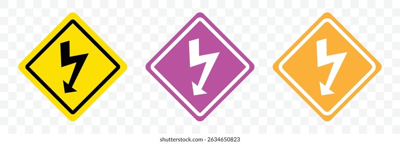 Lightening bolt icon. electric icon vector. power icon. Lightnings icon set illustration. Vector Illustration.
