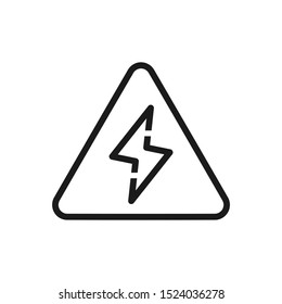 Lightening Bolt Icon High Voltage Caution Stock Vector (Royalty Free ...