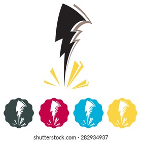 Lightening Bolt Icon - Illustration