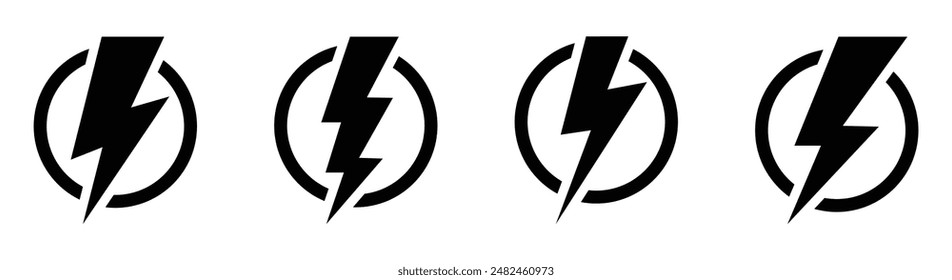 Blitzschrauben-Symbol. Vektorgrafik Blitzschrauben-Zeichen