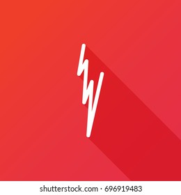 Lightening bolt sign vector icon. Power supply sign. Electricity symbol. Logo graphic design concept. Logotype, icon, template in web and print