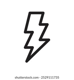Lightening bolt Vector set outline