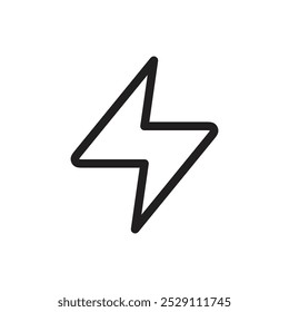 Lightening bolt Vector set outline