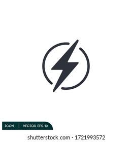 Lightening Flash Vector Icon Illustration, Company Logo Template