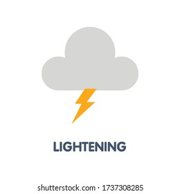 Lightening flat icon design style illustration on white background eps.10