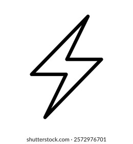 Lightening icon flat editable icon mark