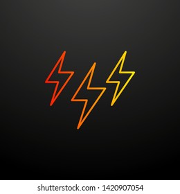 Lightening nolan icon. Elements of ecology set. Simple icon for websites, web design, mobile app, info graphics