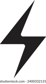 Lightening single vector line icon