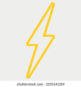 Lightening Thunder Electric Sign Symbol vector illustration