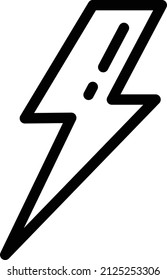 lightening Vector illustration on a transparent background. Premium quality symbols. Stroke vector icon for concept and graphic design.