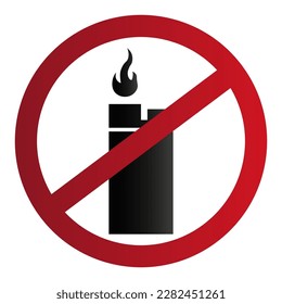 Lighter ban, great design for any purposes. Vector illustration.