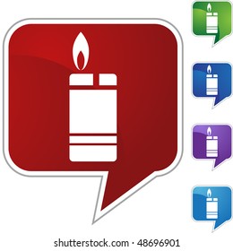 Lighter button isolated on a background.
