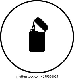 Feuerzeug mit Verschlusszeichen