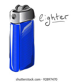 Lighter cartoon sketch vector illustration